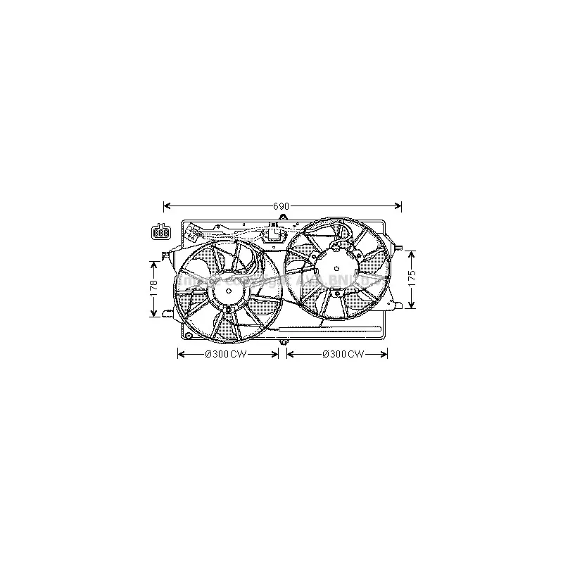Ventilateur, refroidissement du moteur AVA QUALITY COOLING FD7505