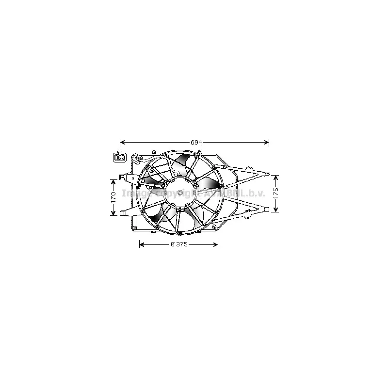 Ventilateur, refroidissement du moteur AVA QUALITY COOLING FD7508