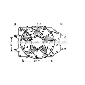 Ventilateur, refroidissement du moteur AVA QUALITY COOLING FD7509