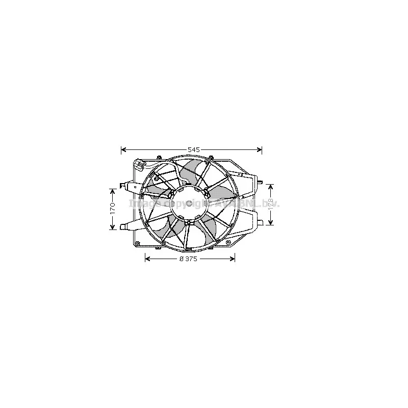 Ventilateur, refroidissement du moteur AVA QUALITY COOLING FD7509