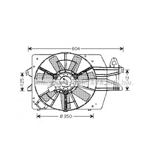 Ventilateur, refroidissement du moteur AVA QUALITY COOLING FD7512