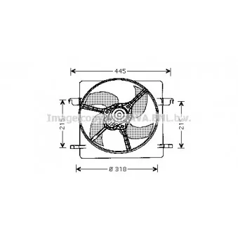 Ventilateur, refroidissement du moteur AVA QUALITY COOLING