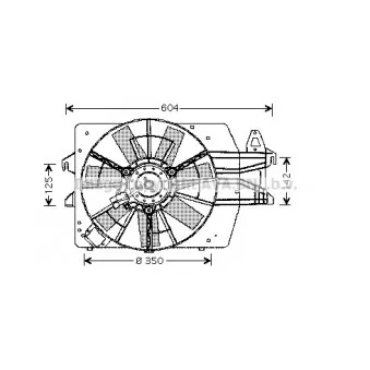 Ventilateur, refroidissement du moteur AVA QUALITY COOLING FD7518