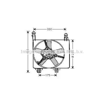 Ventilateur, refroidissement du moteur AVA QUALITY COOLING FD7524