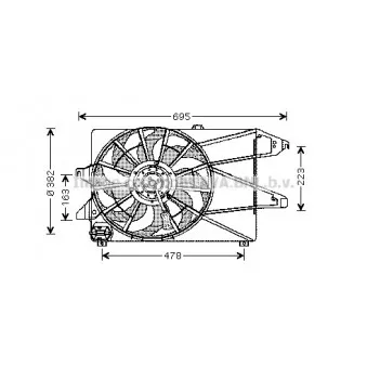 Ventilateur, refroidissement du moteur AVA QUALITY COOLING FD7527