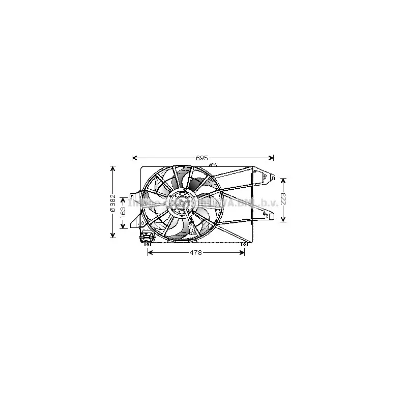 Ventilateur, refroidissement du moteur AVA QUALITY COOLING FD7527