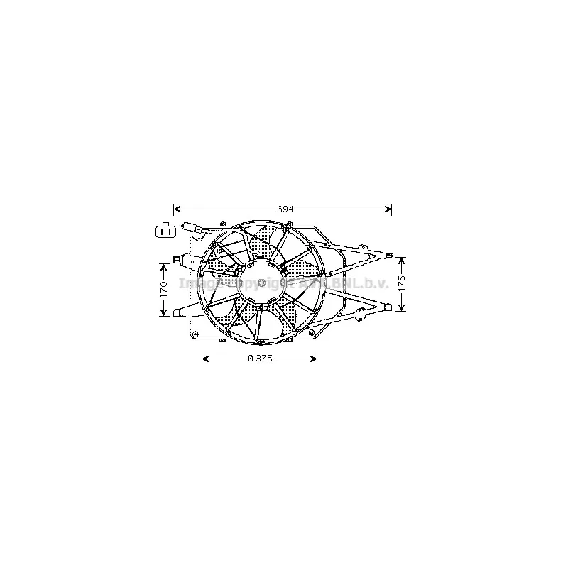 Ventilateur, refroidissement du moteur AVA QUALITY COOLING FD7532