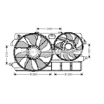 Ventilateur, refroidissement du moteur AVA QUALITY COOLING FD7535