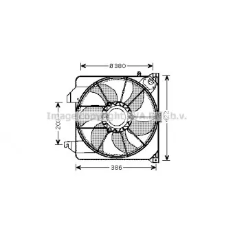 Ventilateur, refroidissement du moteur AVA QUALITY COOLING FD7538