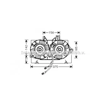 Ventilateur, refroidissement du moteur AVA QUALITY COOLING FD7539