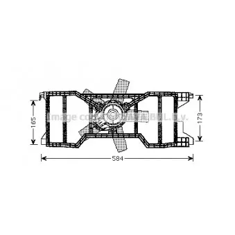 Ventilateur, refroidissement du moteur AVA QUALITY COOLING FD7540
