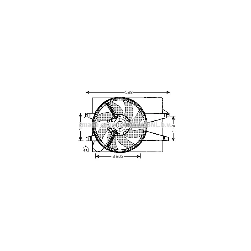 Ventilateur, refroidissement du moteur AVA QUALITY COOLING FD7542