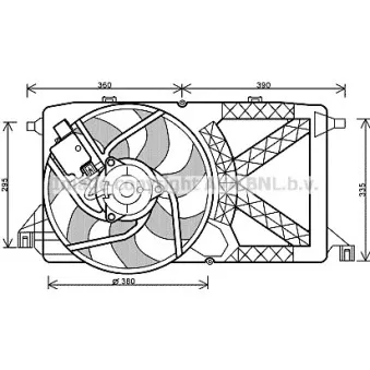 Ventilateur, refroidissement du moteur AVA QUALITY COOLING FD7544