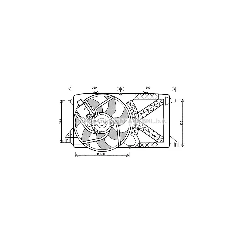 Ventilateur, refroidissement du moteur AVA QUALITY COOLING FD7544
