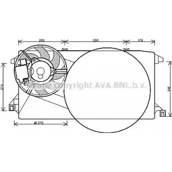 Ventilateur, refroidissement du moteur AVA QUALITY COOLING FD7545