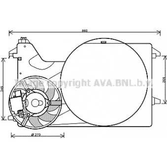 Ventilateur, refroidissement du moteur AVA QUALITY COOLING FD7546