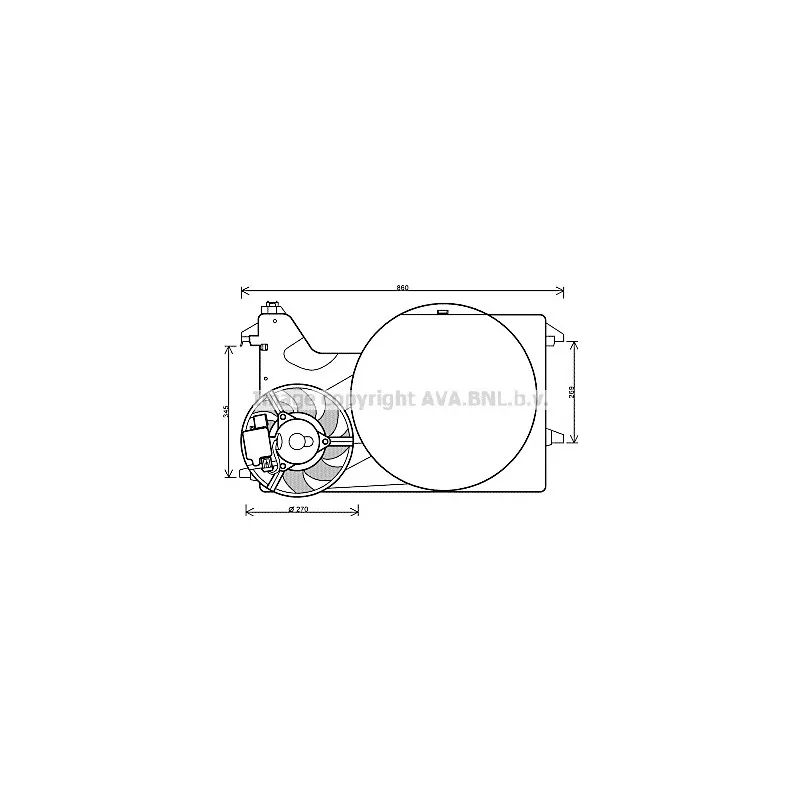 Ventilateur, refroidissement du moteur AVA QUALITY COOLING FD7546