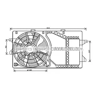 Ventilateur, refroidissement du moteur AVA QUALITY COOLING FD7547