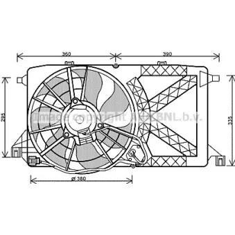 Ventilateur, refroidissement du moteur AVA QUALITY COOLING