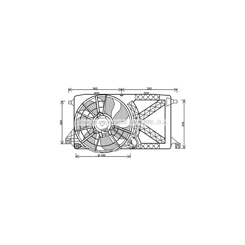 Ventilateur, refroidissement du moteur AVA QUALITY COOLING FD7548
