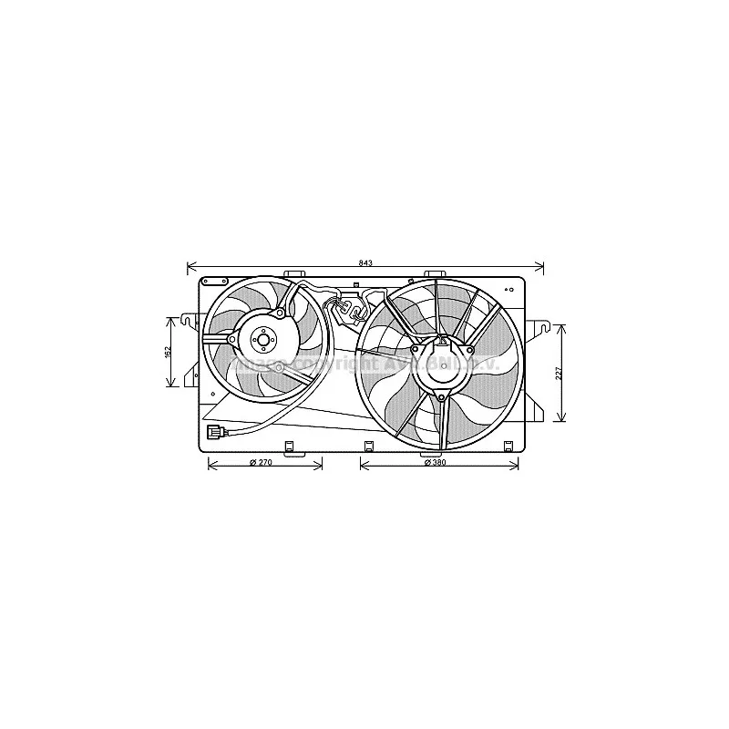 Ventilateur, refroidissement du moteur AVA QUALITY COOLING FD7549