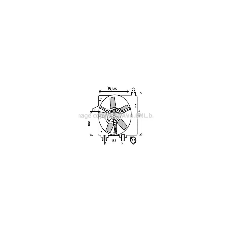 Ventilateur, refroidissement du moteur AVA QUALITY COOLING FD7550