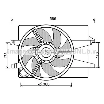 Ventilateur, refroidissement du moteur AVA QUALITY COOLING FD7552