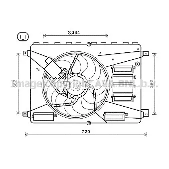Ventilateur, refroidissement du moteur AVA QUALITY COOLING