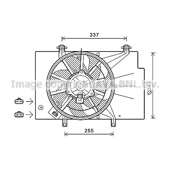Ventilateur, refroidissement du moteur AVA QUALITY COOLING FD7557