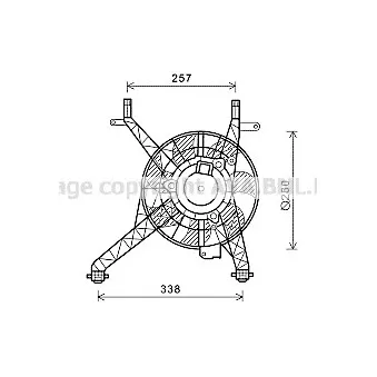 Ventilateur, refroidissement du moteur AVA QUALITY COOLING