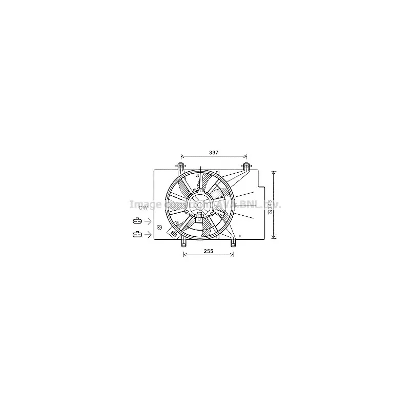 Ventilateur, refroidissement du moteur AVA QUALITY COOLING FD7559