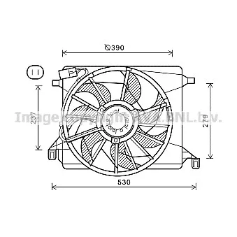 Ventilateur, refroidissement du moteur AVA QUALITY COOLING FD7560