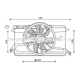 Ventilateur, refroidissement du moteur AVA QUALITY COOLING FD7562