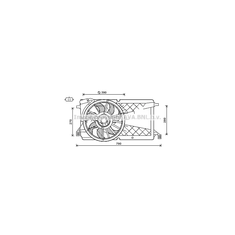 Ventilateur, refroidissement du moteur AVA QUALITY COOLING FD7566
