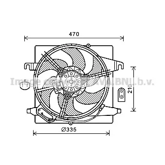 Ventilateur, refroidissement du moteur AVA QUALITY COOLING FD7567