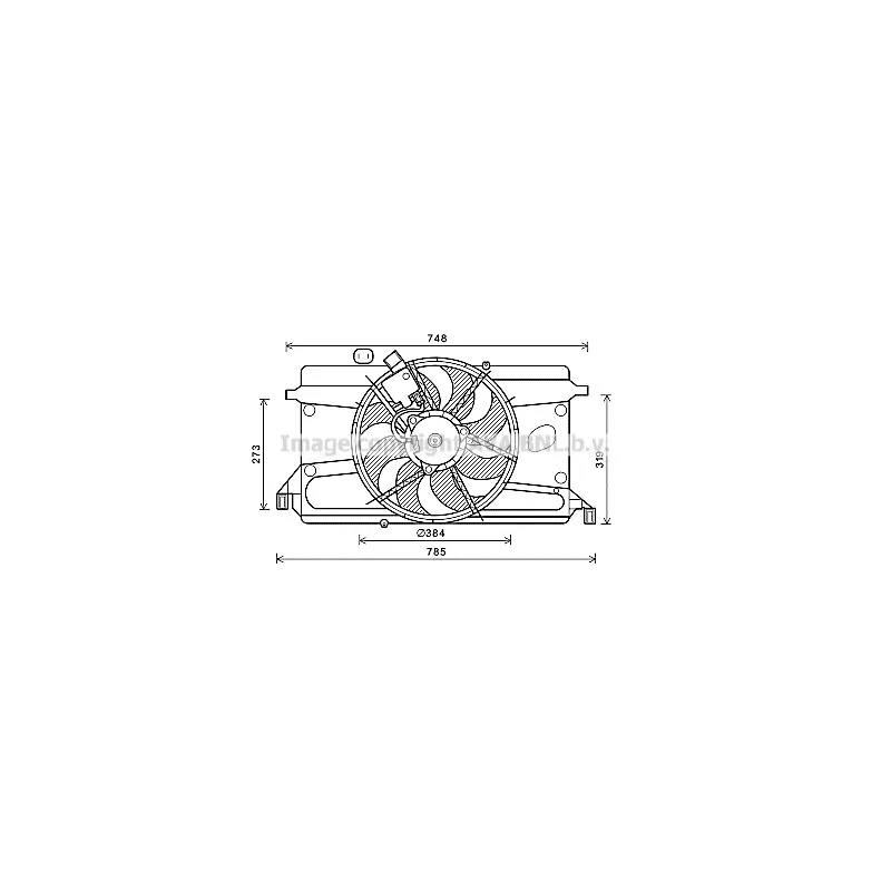 Ventilateur, refroidissement du moteur AVA QUALITY COOLING FD7573