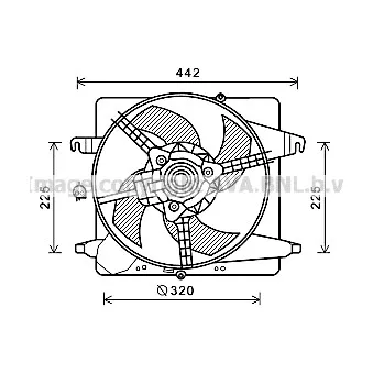 Ventilateur, refroidissement du moteur AVA QUALITY COOLING FD7575