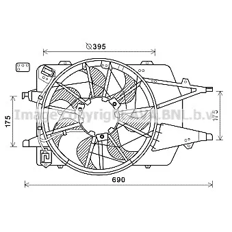 Ventilateur, refroidissement du moteur AVA QUALITY COOLING FD7577