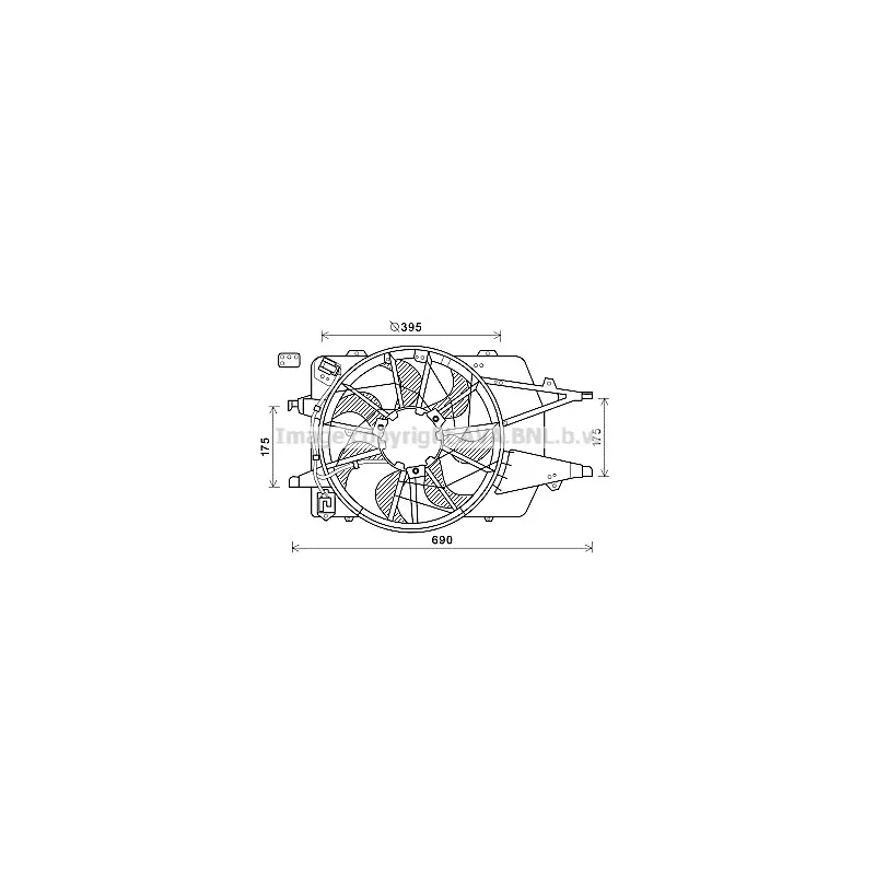 Ventilateur, refroidissement du moteur AVA QUALITY COOLING FD7577