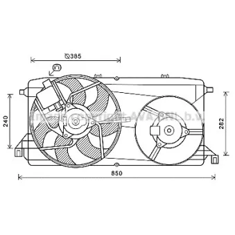 Ventilateur, refroidissement du moteur AVA QUALITY COOLING FD7580