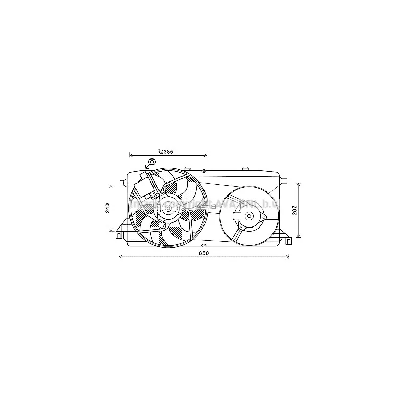 Ventilateur, refroidissement du moteur AVA QUALITY COOLING FD7580