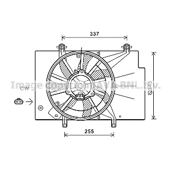 Ventilateur, refroidissement du moteur AVA QUALITY COOLING FD7582