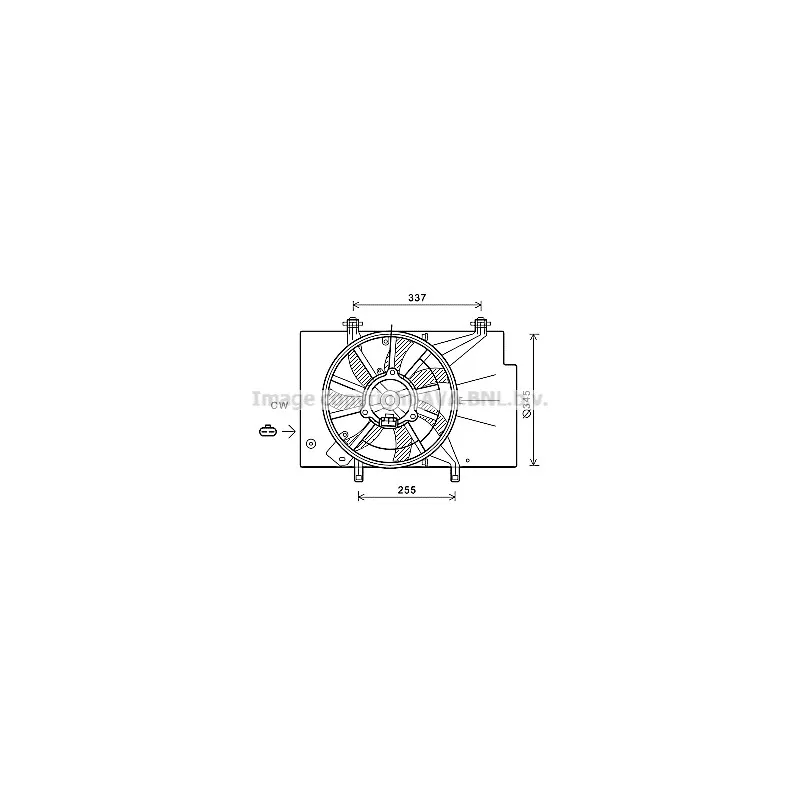 Ventilateur, refroidissement du moteur AVA QUALITY COOLING FD7582