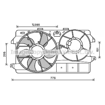Ventilateur, refroidissement du moteur AVA QUALITY COOLING FD7591