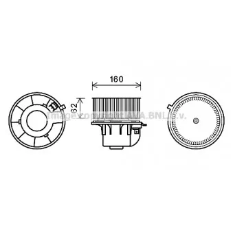 Moteur électrique, pulseur d'air habitacle AVA QUALITY COOLING FD8499