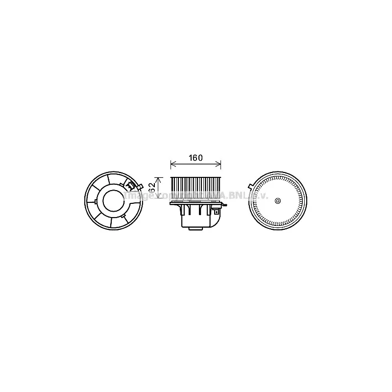 Moteur électrique, pulseur d'air habitacle AVA QUALITY COOLING FD8499