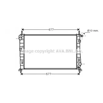 Radiateur, refroidissement du moteur AVA QUALITY COOLING FDA2185