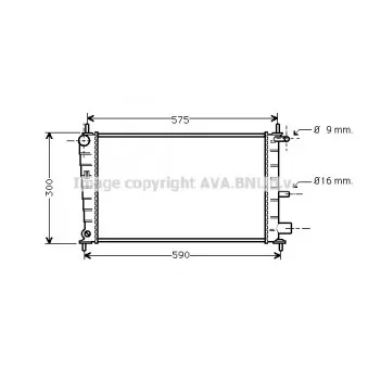Radiateur, refroidissement du moteur AVA QUALITY COOLING FDA2217