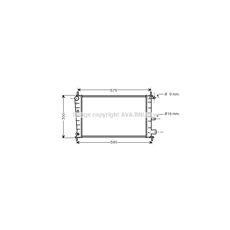 Radiateur, refroidissement du moteur AVA QUALITY COOLING FDA2217