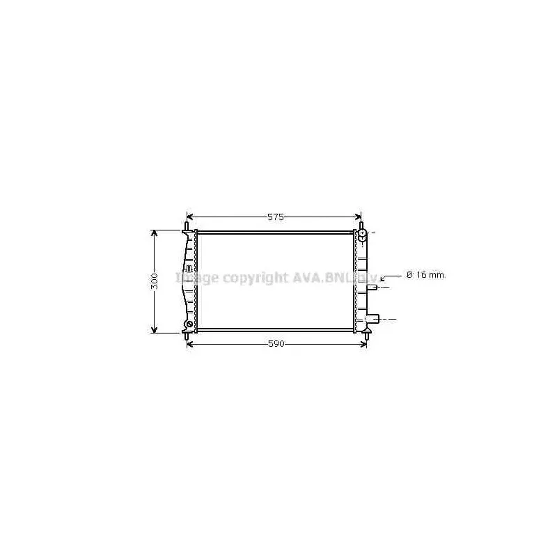 Radiateur, refroidissement du moteur AVA QUALITY COOLING FDA2218
